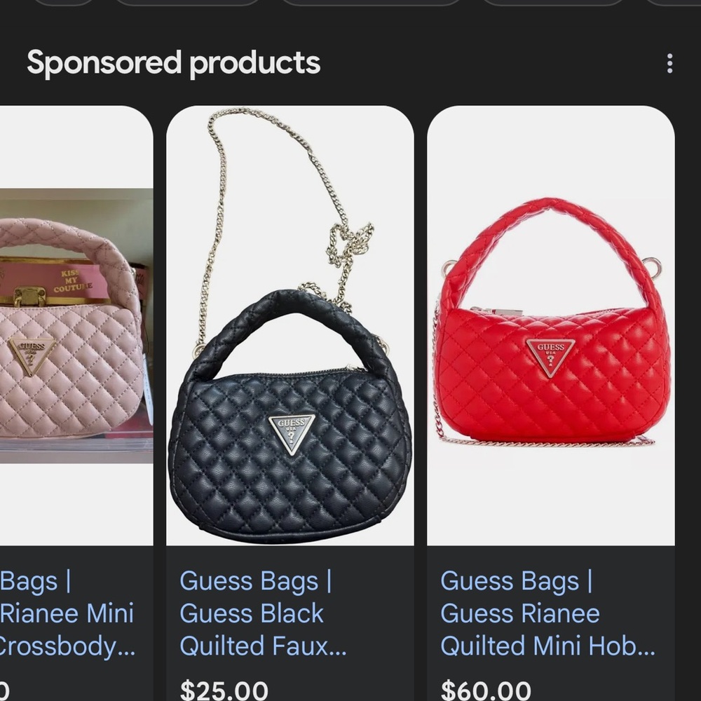 Guess Quilted White Mini Bag RARE - Picture 12 of 12